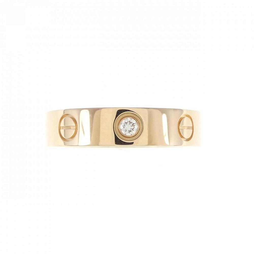 CARTIER Mini Love 1P Ring US Size 4 Gold-Plated Stainless Steel - Picture 2 of 5